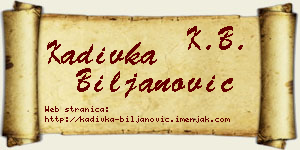 Kadivka Biljanović vizit kartica